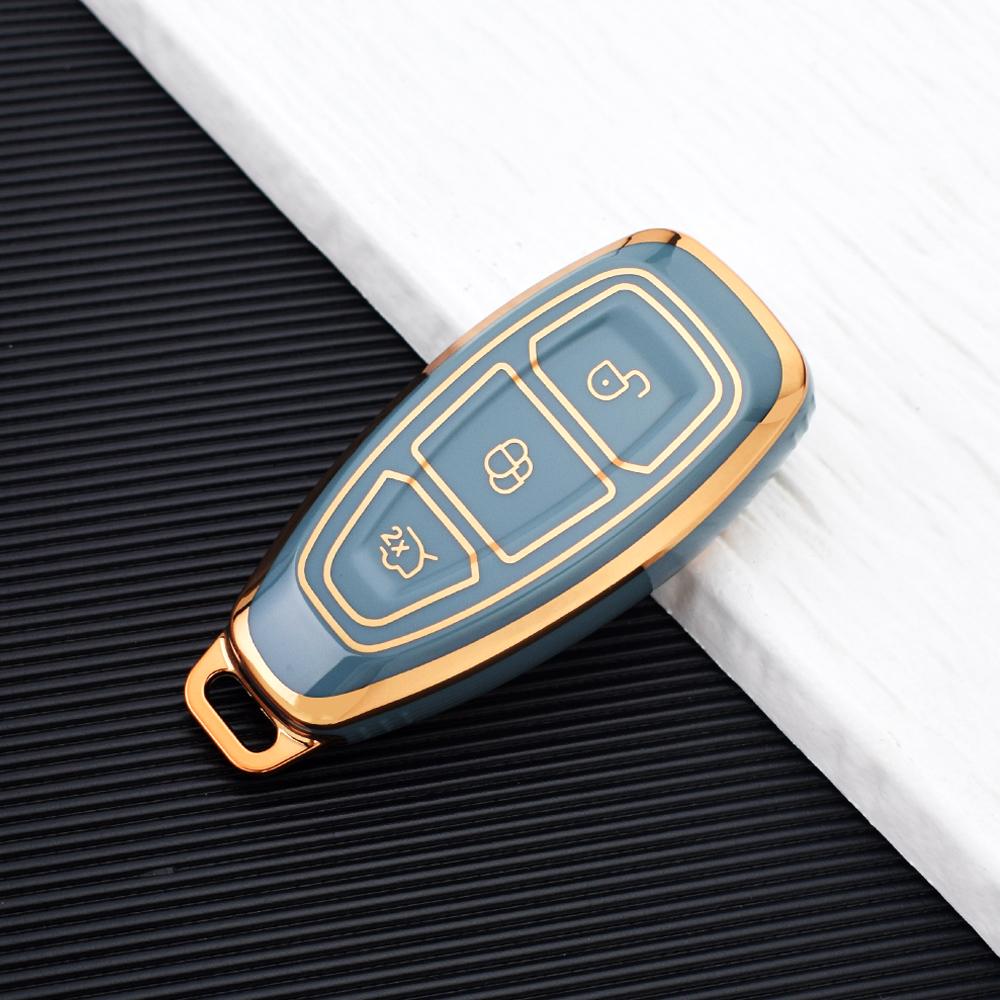 TPU Car Remote Smart Key Case Cover Shell For Ford Fiesta Focus 3 4 Mondeo Ecosport Kuga Focus ST Protector Fob Accessories