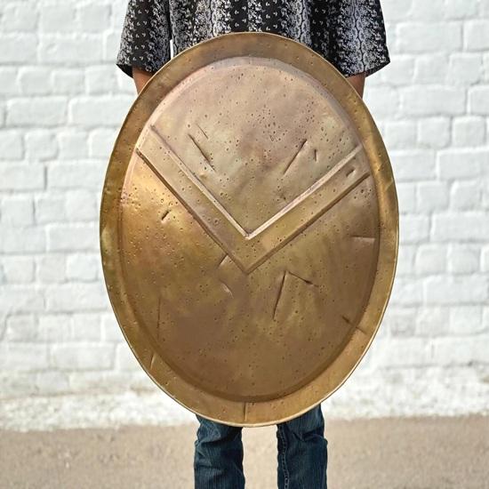 60,96 cm Spartanischer Schild 300 Leonidas Replik Mittelalterlicher Krieger Kampfschild 18 Gauge Stahl Ritterrüstung Griechischer Gladiator Cosplay Geschenk