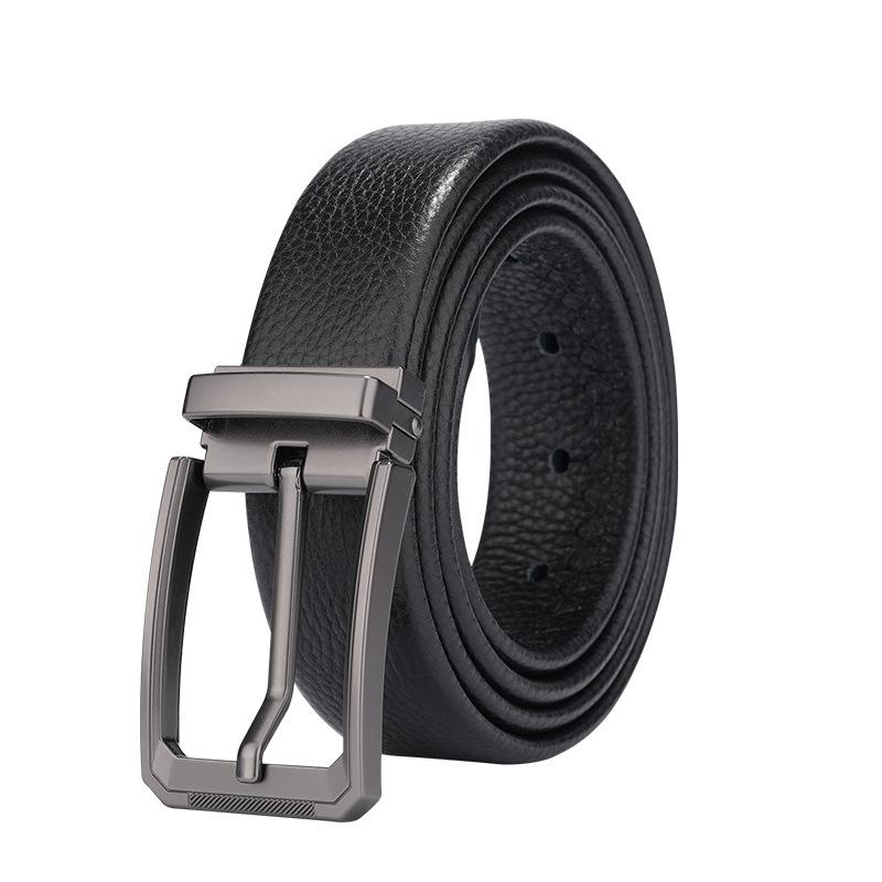 

Men s Retro Belt Head Layer Cowhide Pin Buckle Versatile Business Casual Belt Jeans Wear Modern Belt Men 130cm