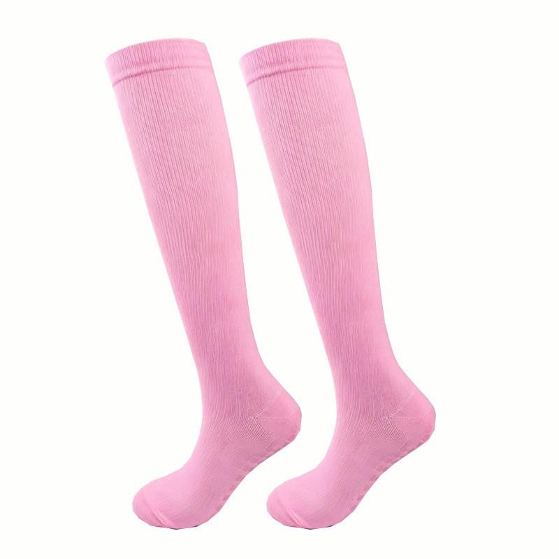 Womens Non-Slip Grip Calf Socks Yoga Gym Sports Sweat-Absorbent Anti-Chafing Leg Shaping All-Season
