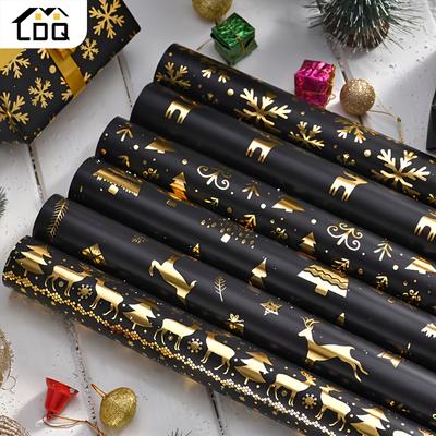 6pcs Set, Ultra-Long Christmas Gift Wrapping Paper - Christmas Foil Wrapping Paper -50.04cm X 69.85cm Rolls