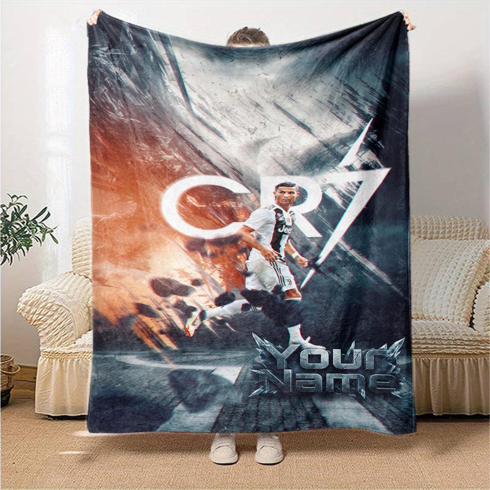Cristiano Ronaldo (91) Personalized Text Blanket Cozy Personalized Blanket Durable Comfort Throw For Picnics Sofa Office Chair Living Room