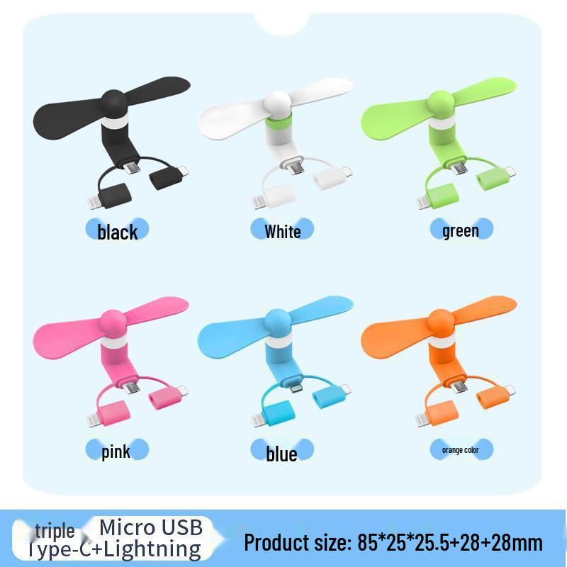 3-in-1 Portable Mini USB Fan & Power Bank