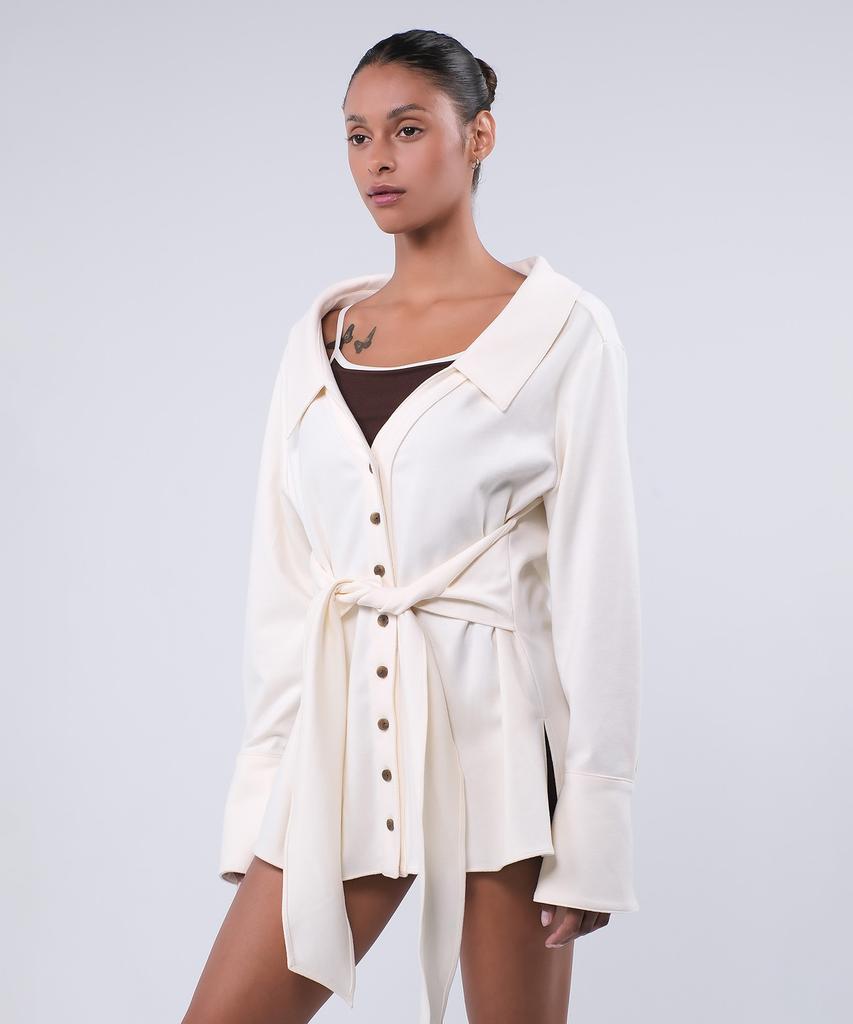 Isjoneopaeleol St193 Wrap Shirt Ivory