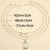 3Pcs Zodiac Sign Necklaces Set For Women 12 Constellation Letter Pendant Chain Choker Birthday Jewelry With Cardboard Card