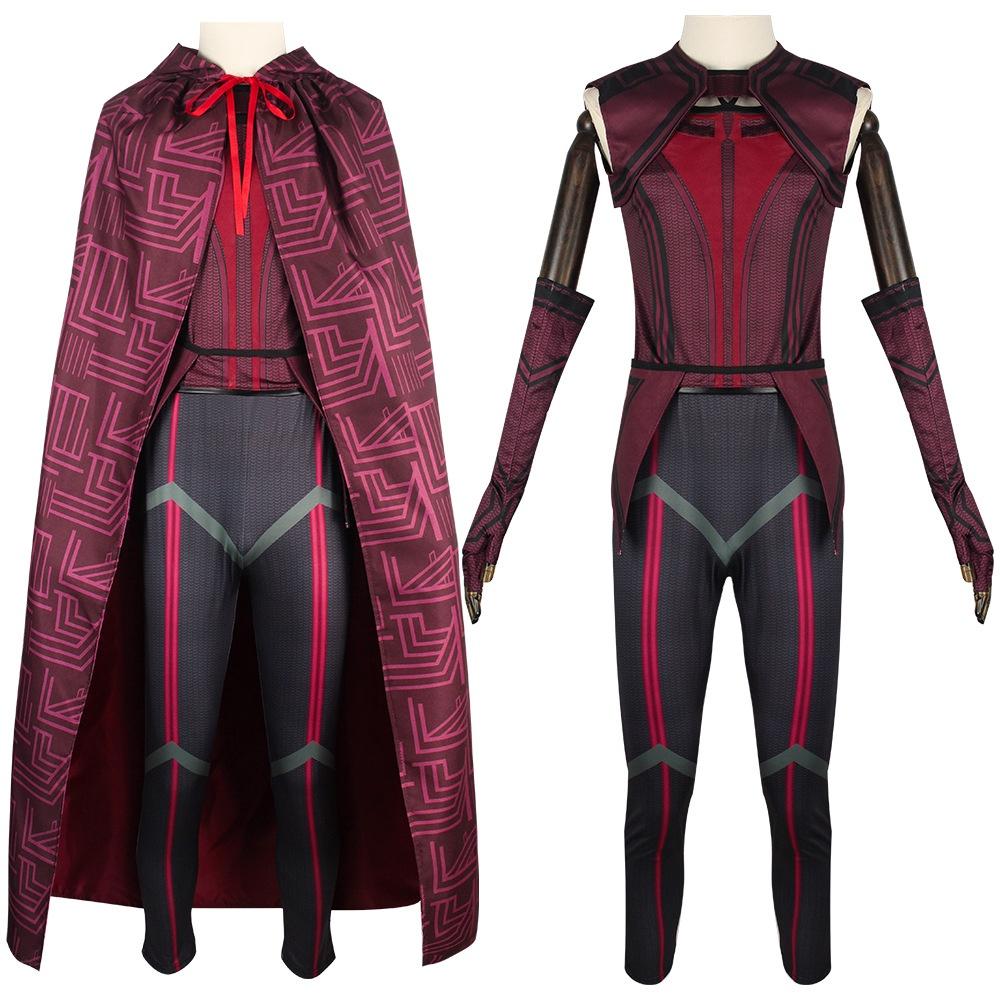 Wyróżnij się z tłumu dzięki zestawowi kostiumów cosplay Wanda Vision Szkarłatna Wiedźma