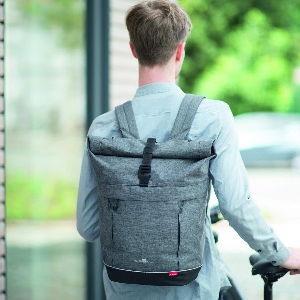Genuine Rixen Kaul Freepack Switch Cycling Pannier W31 x H42 x D18cm & Bag, Gray,