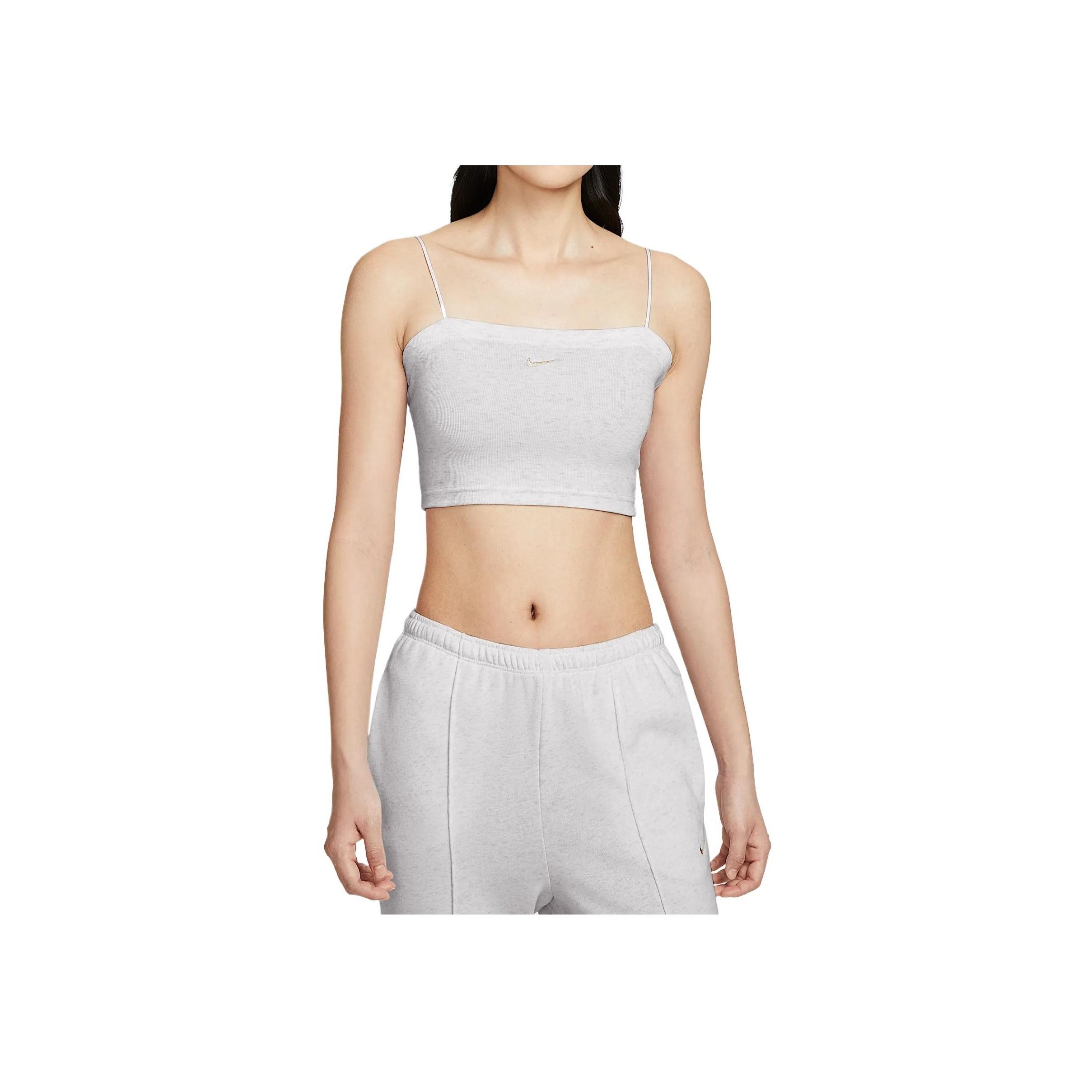 

Nike Sportswear Minimalist Fashion Versatile Classic Short Sports Tank Top Women Tops Birch Light-Brown HJ1300-051 S