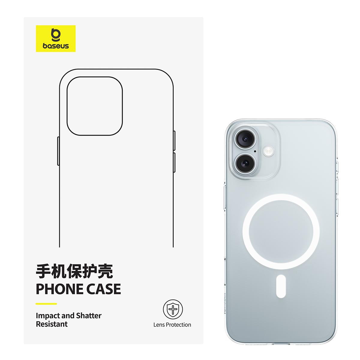 

Чехол Baseus Magnetic для iPhone 16 15 Pro Max, чехол с функцией беспроводной зарядки for iphone 16