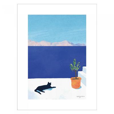 Henry Rivers Cat Siesta Paper Print
