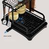 Multiurpose 360° Rotating Kitchen Dish Drying Storage Rack with Double Layer Designs Portable Accessory for Easy Use