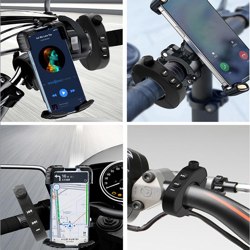 V5.3 Wireless Handlebar Remote Controller Motorcycle Helmet Headset Remote Buttons Handsfree Voice Assistant Kit Waterproof