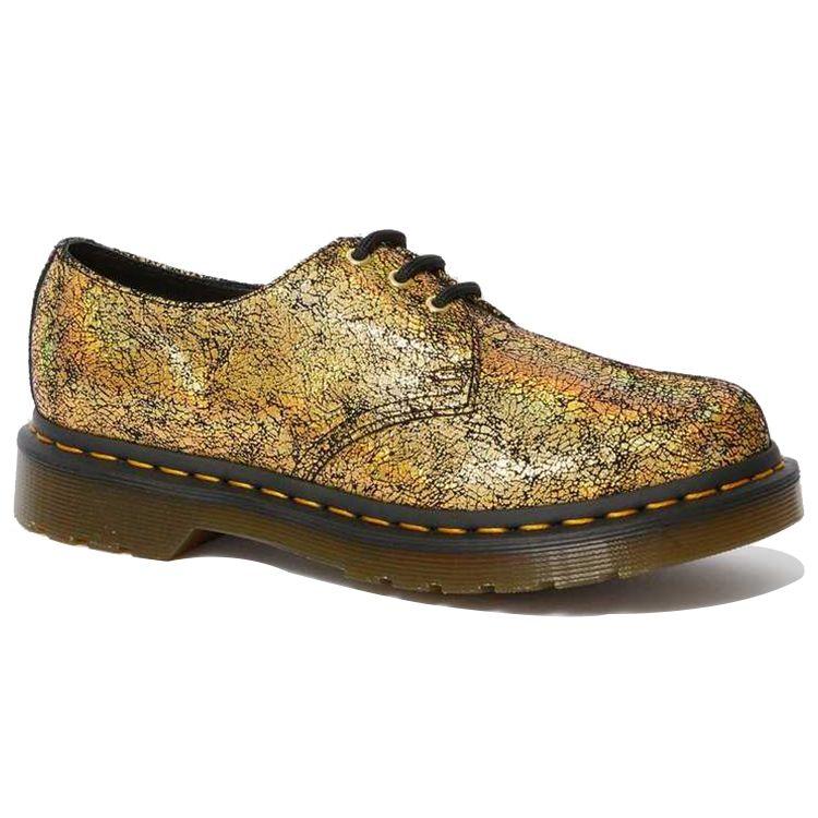 Dr. Martens 1461 Metallic Simple Comfortable Casual Shoes Women Shoes Yellow 25729710