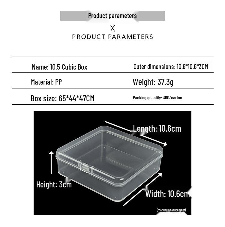Cutie de depozitare și afișare pentru feronerie din plastic transparent