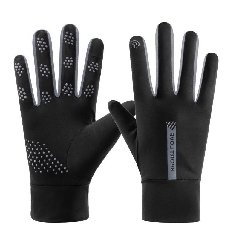 Summer women's sunscreen gloves women's spring UV protection thin short ice silk cool outdoor sunscreen breathable