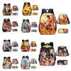 Anime One Piece School Bags Set Large Capacity Oxford Backpack For Kids Cartoon Design Breathable And Waterproof