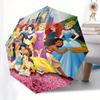 Disney Princesses,Castle,Rainbow Manual Opening and Closing Umbrella, 8-Rib Reinforced Folding Design, Lightweight