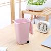 Mini Desktop Trash Can 3color Garbage Storage Box Living Room Coffee Table with Cover Small Paper Basket Plastic Garbage Bag
