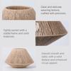 Farmhouse Style Rattan Lamp Geometric Shade Light Covers Chandelier Hanging Wicker Woven Fixture Decor for Living Room Bedroom