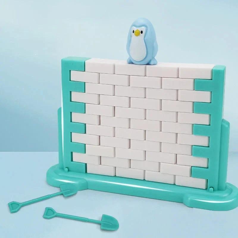 Mini Fun Save Penguin Ice Breaker Strategy Game Interactive Balance Blocks Board Game for Parent-Child Family Fun and Learning