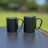 Outdoor Camping Mug Travel Coffee Cup Insulated Mug with Carabiner Handle & Lid Portable Picnic Water Mug Durable