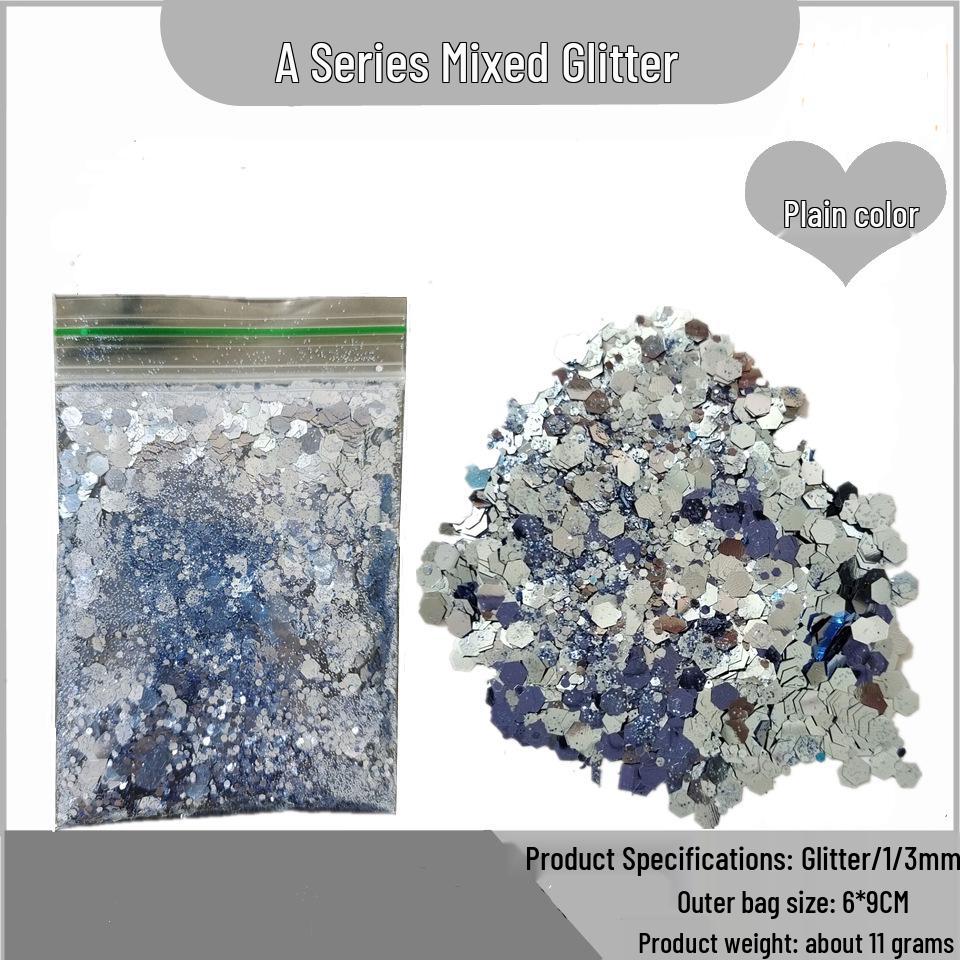 Glitter para Nail Art Transfronteiriço Lantejoulas 1/3MM - Cores Básicas para DIY Estilo Nightclub Palco Gotejamento de Resina.