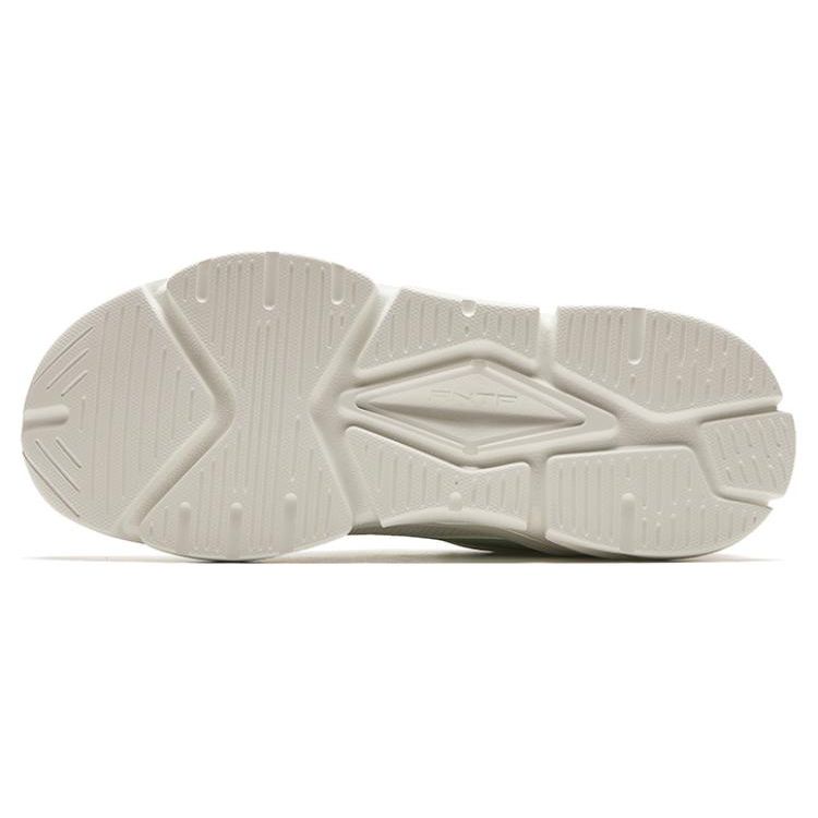 Anta Lifestyle Series Shock Absorption Non-Slip Low-Top Casual Shoes Women Sneaker White Gray Green 922428809-3