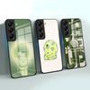 Cute S-Smiski Phone Case For Samsung S26 S25 S24 FE S23 S22 S21 Plus S20 Ultra Note20Ultra Black Glass Cover