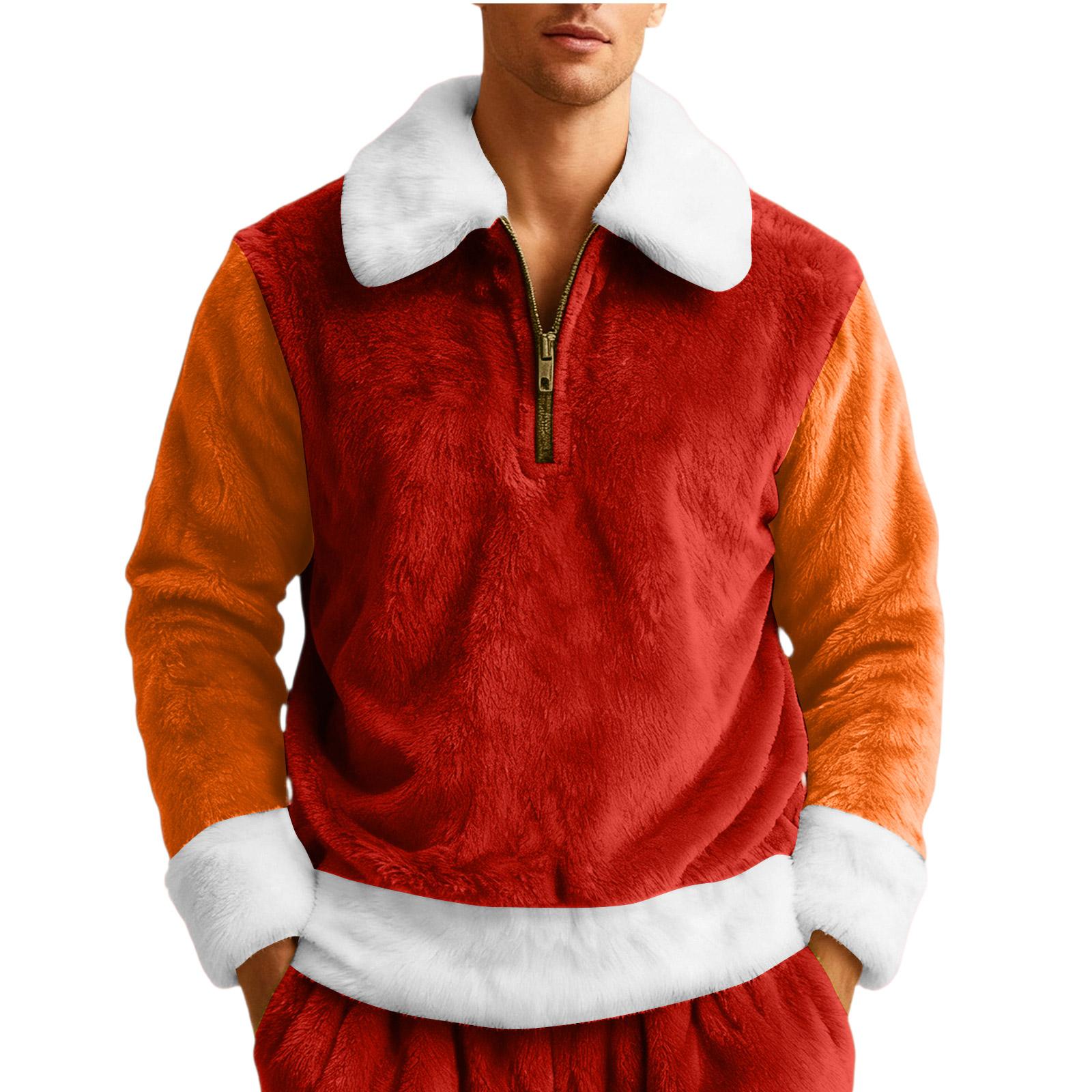 

Men s Leisure Half Zipper Flip Collar Hoodie XXL шафрановый