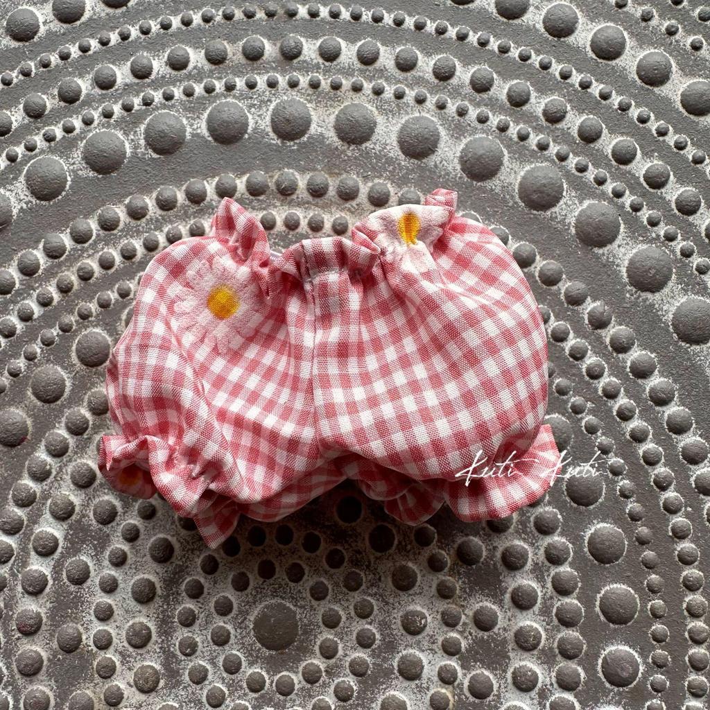 Plaid Pumpkin Dog Pants (13cm-23cm) - Labubu Pet Accessories Shorts