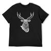 Sambar Stag Drawing T-Shirt Customs Design Your Own Quick Drying Graphic T Shirt Vintage Oversized T Shirt Men