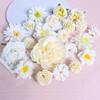 Mehrfarbig Gemischt Künstliche Blumen Seidenrose Kunstblumen für Heimdeko Hochzeitsdekoration DIY Bastelgirlande Bouquet-Accessoire
