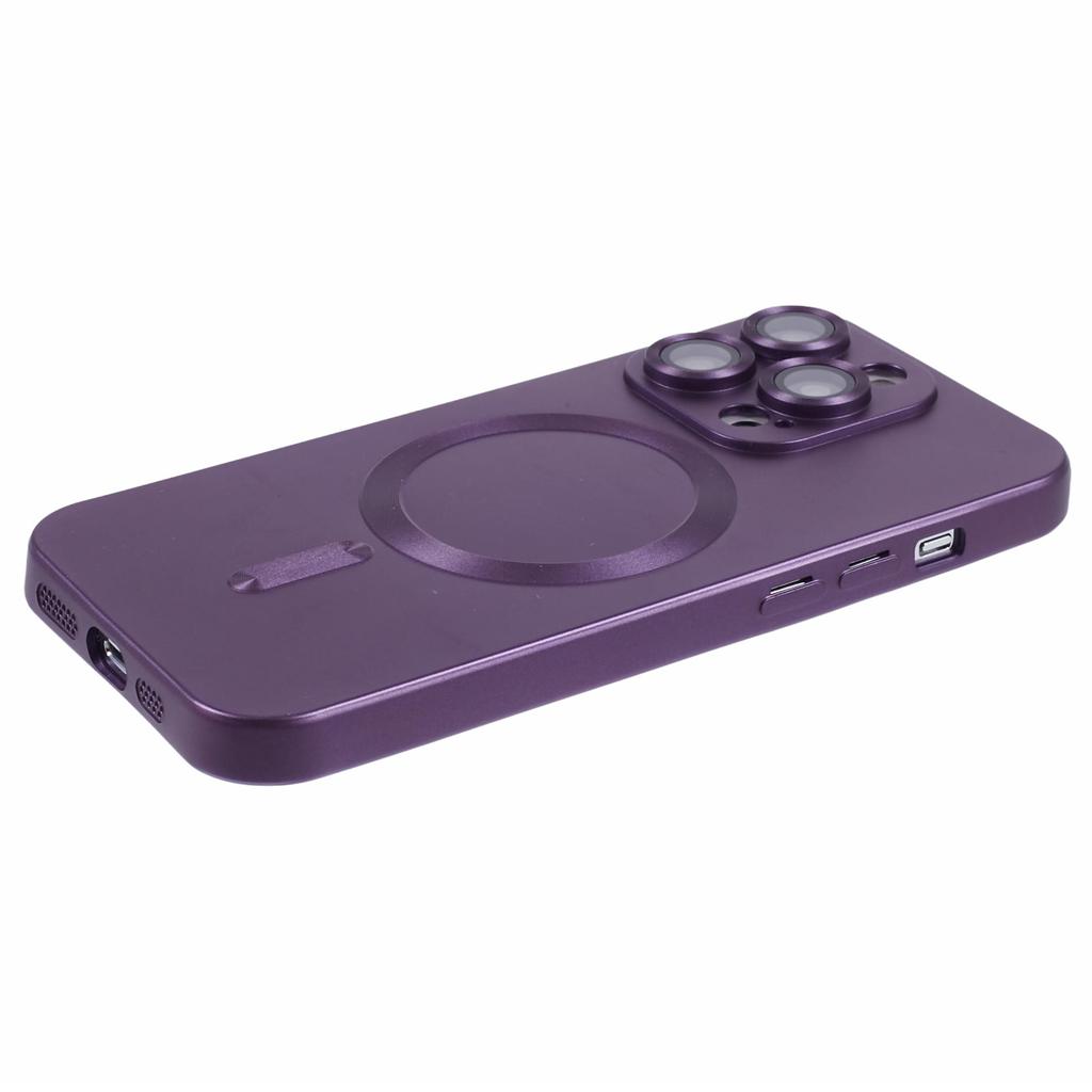 Для iPhone 15 Pro Чехол из ТПУ, совместимый с MagSafe, прорезиненный чехол для телефона с защитной пленкой для объектива