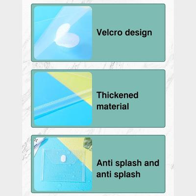 High Quality A4/A5/A7/A8 File Folder Waterproof Plastic File Bag Transparent Document Folder Students