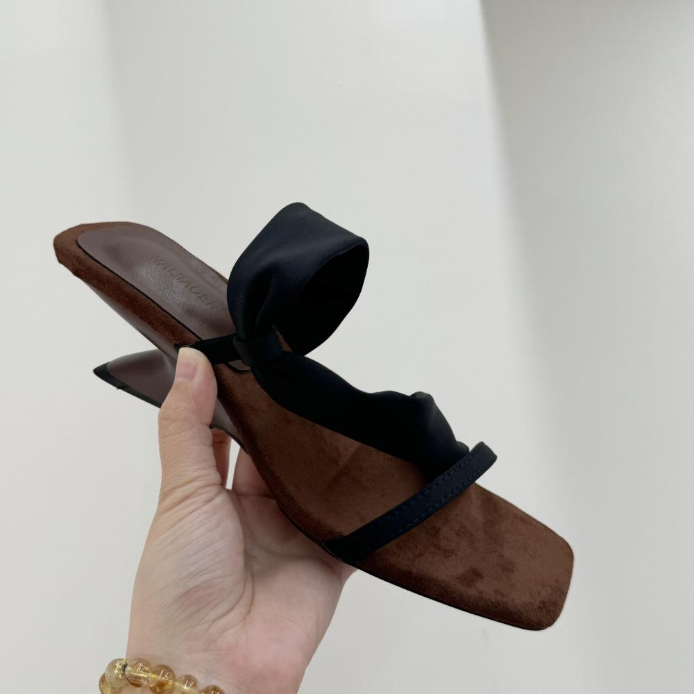 Women Slippers Premium French Wedge Heel Cool Slippers Women's Outer Wear 2025 New Summer Temperament High Heels Sandals Women