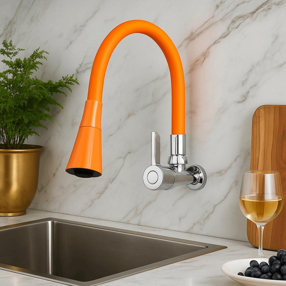 Durable Zinc Alloy Kitchen Faucet 2 Modes Water Saving Rotatable Spout Faucet Universal Wall Mounted Faucet Restaurant