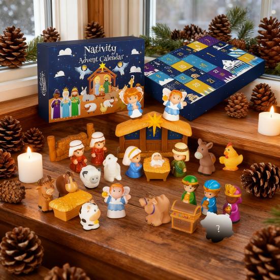 Yousheng Nativity Advent Calendar Little People Collectibles Religious Christmas Countdown Calendar Christian Advent Calendar Gift for Teens Families