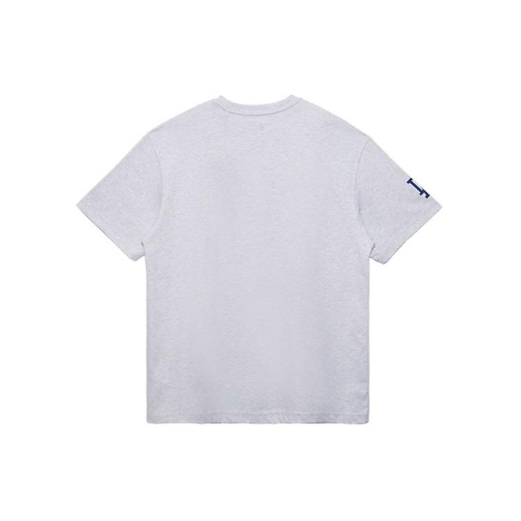 New Era SS24 MLB Los Angeles Dodgers Wzór z literami Luźna koszulka unisex z okrągłym dekoltem i krótkim rękawem Szara 14179149