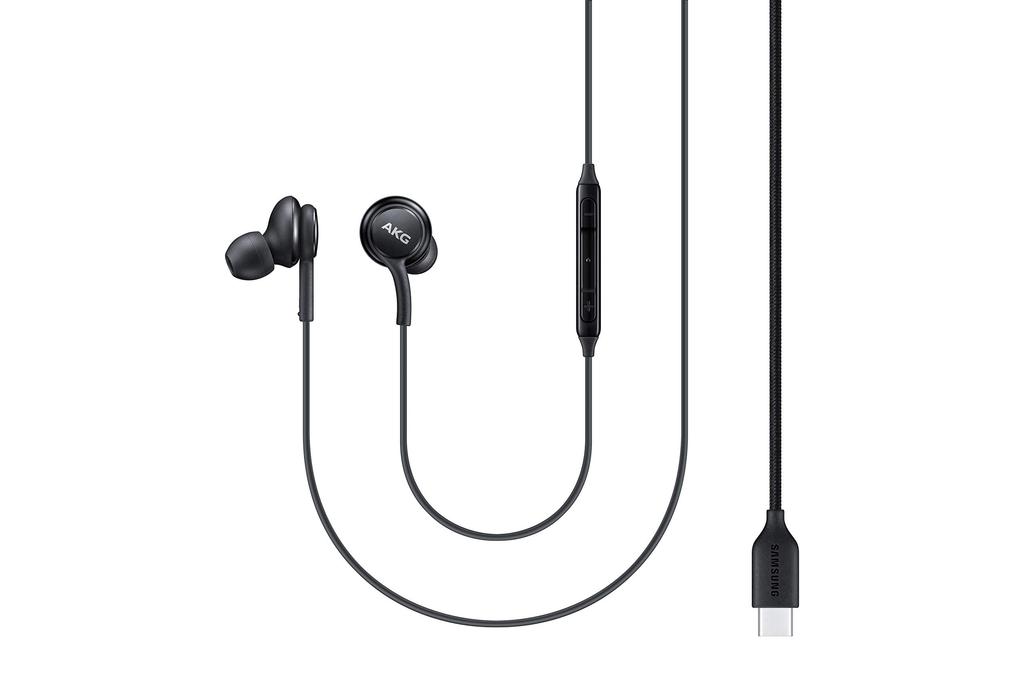 Samsung Type-C Earphones - Tuned by AKG (EO-IC100BBEGWW) Corded Type-C Earphones, Genuine Samsung Product, Parallel Import (Black)