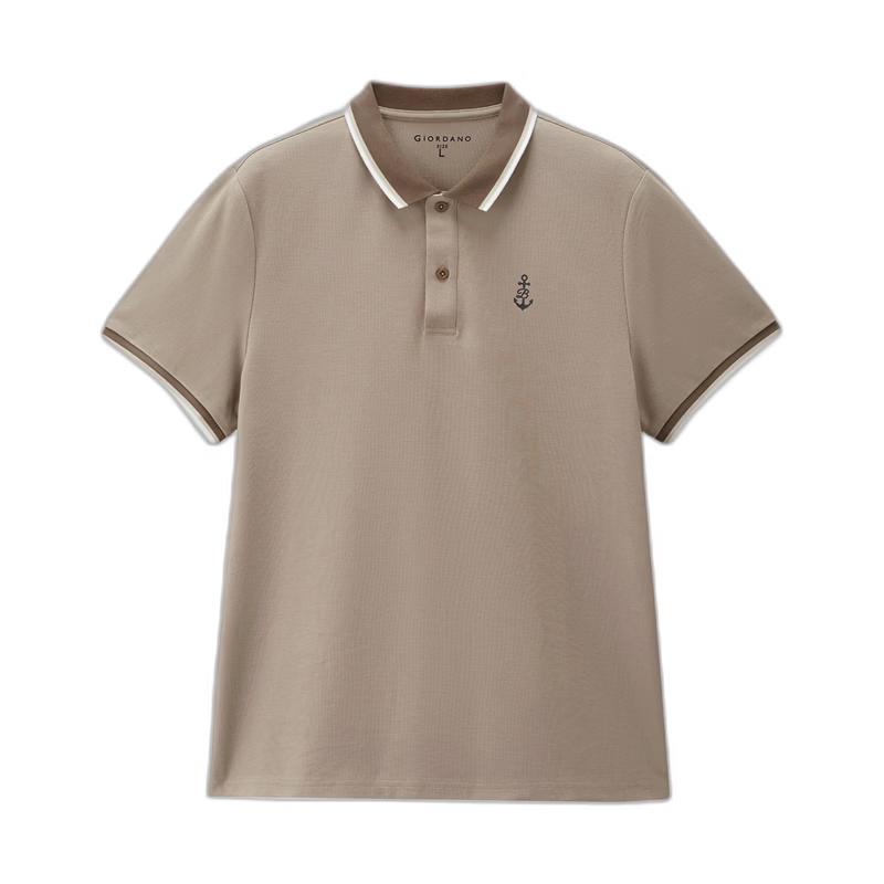 Giordano Men s Anchor Print Cooling Sun Protection Polo Shirt L