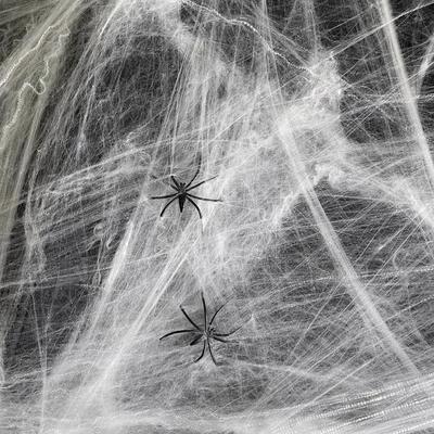 Giant Spider Web Super Stretch Cobwebs Halloween Decor Fake Spiders Scary Indoor Outdoor Party Props Haunted House Essential