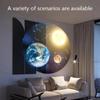 Mini Lámpara Proyector Tierra Luna Luz de Proyección de Estrellas Proyector de Planetas Atmósfera de Fondo Luz Nocturna LED para Decoración de Pared de Dormitorio