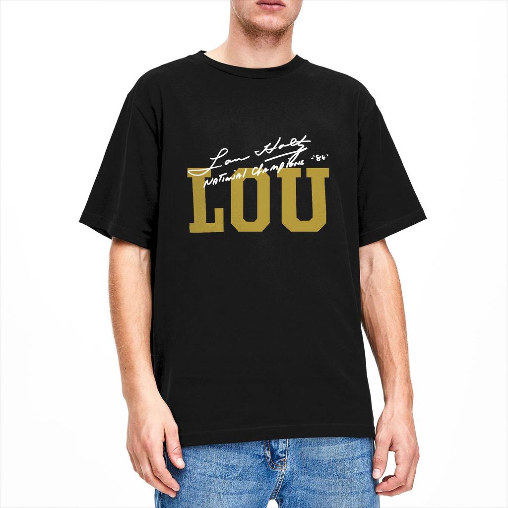 Lou Holtz Thank You For The Memories TShirt Summer Hip Hop TShirts Cotton O Neck Oversized Tees Short Sleeve Vintage Tops