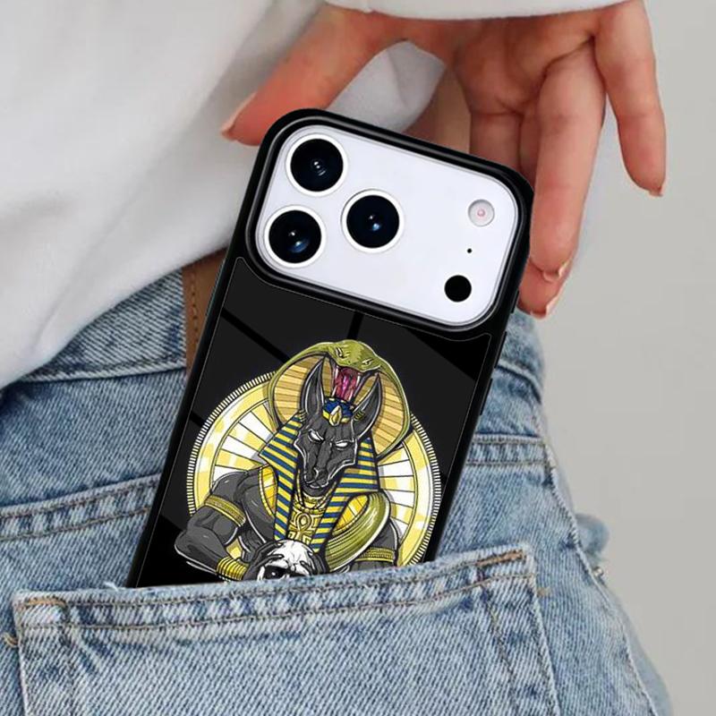 Egypt Nefertiti Anubis Ankh Soft Phone Case for iPhone 16e 15 14 13 12 17 Pro Max Plus Air 17pro Cover Coque
