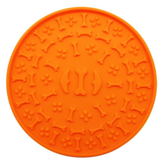 Yousheng Pet Slow Food Mat with Strong Suction Cup, Bone Paw Print Design Dog Feeding Mat, Dog Slow Eating Bowl Accessory for Preventing