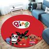 Bing Round Area Rug,Carpet Rug for Living Room Bedroom Sofa Playroom Decor,Non-slip Floor Mat