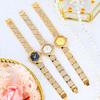 YaLaLuSi Luxury Gold Rhinestone Women Watch Elegant Dress Quartz Watch for Women Gift Box Set