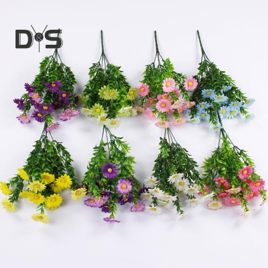 Outdoor Artificial Daisies Flowers Fake Flowers for Indoor UV Resistant Waterproof Realistic Faux Flower Bouquets Outside Hanging Plants Garden Porch