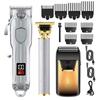 Professional Hair Clipper and Trimmer Set Men Electric Razor Shavers Beard Trimmer Rechargeable Barber Clippers Haircut Kit
