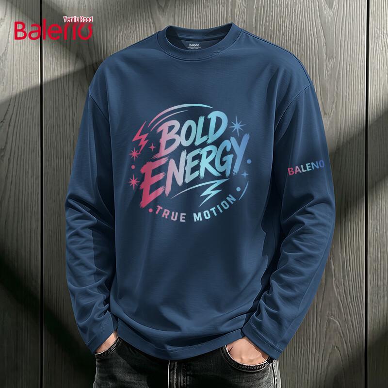 Baleno Men's Heavyweight Cotton Long-Sleeve Graphic T-Shirt